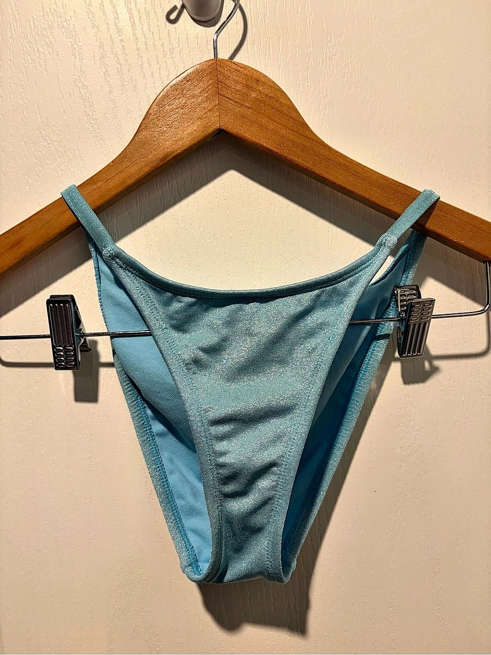 Wild Fable Aqua Shimmer High Cut Bikini Bottom XXS 00